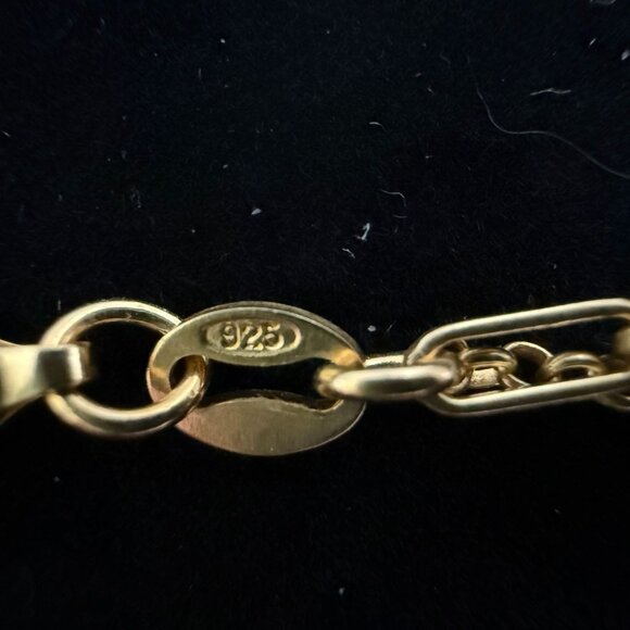 NWT Argento Vivo 18K Gold Plated Sterling Silver Double Layer Chain Anklet - Picture 7 of 9